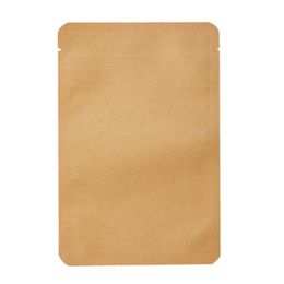 12 Size Kraft Paper Round Angle Open Top Aluminum Foil Heat Seal Package Bags Dried Fruit Nuts Retail Food Storage Bags LX4066