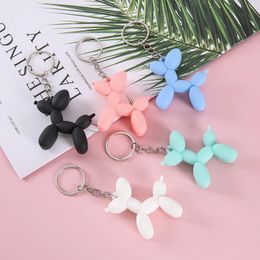 Colourful Dog Keychain Soft Rubber PVC Cute Keychains Women Key Chain Car Keyring Bag Charm Pendant KeyChain