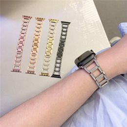 Luxury Metal Diamond Straps for Apple Watch Band 44mm 42mm iwatch SE 6 5 4 38mm 40mm Stainless Steel Loop Bracelet