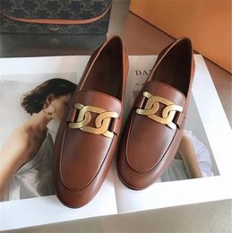Classic Women Dress Shoes fashion High quality Real Leather shoe female work shoe Designer Ladies Comfortable casual loafers C90646