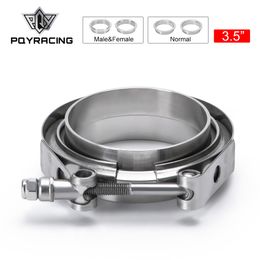 3.5" SUS 304 Steel Stainless Exhaust V Band Clamp Flange Kit QUICK RELEASE CLAMP Male Female FLANGEs OR NORMAL TYPE PQY-VCN35+VFN35/VFM35