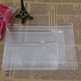 A5/A6/A7 Transparent Binder PVC Zipper Storage Bag 6 Hole Waterproof Stationery Card Bills Bags Office Travel Portable Document Sack W0005