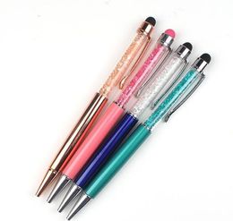 2021 Creative Simple Style Ballpoint Pens Fashion School Office Supplies NEW Design Big Gem Metal Ball Pen ink Black Student Gift