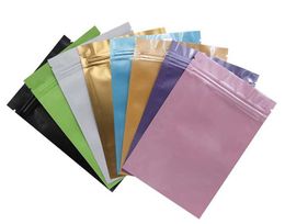 2021 100pcs a Colour sealed bag durable Aluminium foil zipper bag eco-friendly plastic bags for long term food storage two side Coloured