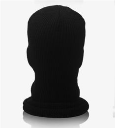 Full Face Cover Ski Mask Winter Balaclava Hood wool knitted Cap skiing Masks Tactical cycling protective beanies hat