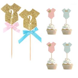 boy baby shower cakes UK - Baby Shower Decorations 10Pcs Its A Boy Girl Cake Toppers Birthday Party Decoration Kids Gender Reveal DIY Dessert Table Decor-S