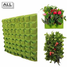 Hanging Planters Pots Green Vertical Plant Growing Bag Garden Balcony Planting Bag Indoor And Outdoor