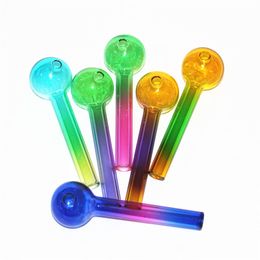 Pyrex Glass Oil Burner Pipe 10mm Smoking Adapter Hand pipe Small Mini dab rig bong hookah Accessories