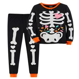 SAILEROAD Boys Nightwear 2-7Year Kids Pyjamas Suit Autumn Winter Animal Tiger Baby Night Children's Pyjamas Sleepwear 211109