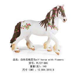 Forest Wild Steed Farm Animal Models American Clydesdale Horse Simulation Horse Figurines Action Figures Collection Kids Toys C0220