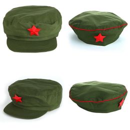 Casquettes de l'armée rouge 1949 Chinois Regardarmy Hat Soldier Cap Militaire Capitalescence Unisexe Accessoire Stars à cinq pointes