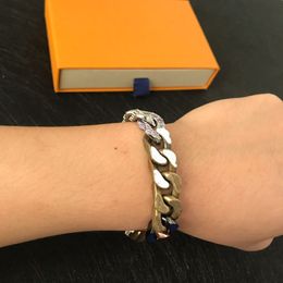 brand designer Identification Mans bracelet High qualtiy alloy buckle bracelets for man and woman gift With box