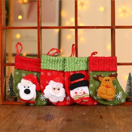 16*13cm Christmas Stockings Xmas Tree Decorations Indoor Decor Ornaments Gift Bag CO520