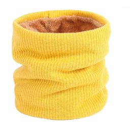 Unisex Winter Men Women Warm Knitted Ring Scarves Thick Cashmere Elastic Knit Scarf Lady Outdoor Ski Climbing Mufflers Cycling Caps & Masks