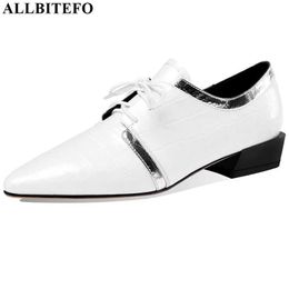 ALLBITEFO nature genuine leather high heels comfortable low-heeled women heels fashion sexy office high heel shoes 210611