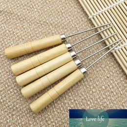 Wooden Handle Sewing Awl Hand Stitcher Leather Canvas Tool Sewing Needle Hook