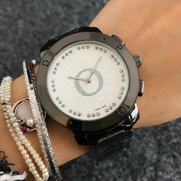 Fashion Full Brand Wrist Watch Women Girl Style Metal Steel Band Quartz With Luxury Logo Clock P39