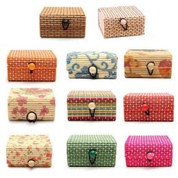 Cute Bamboo Wooden Ring Necklace Earrings Case Makeup Holder 11 Colors Jewelry Box Storage Organizer