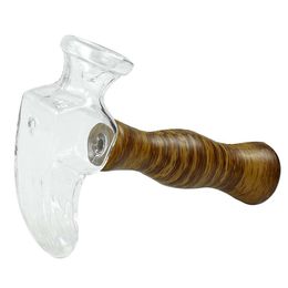 Glass hammer pipe silicone smoking pipes handheld mini tabacco smoke kit oil burner dab rig hookah accessories wholesale