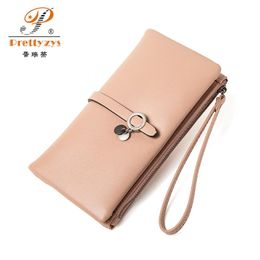 Wallets 2021 Women Purse Wristband Long Coin Ladies Multifuncation Fashion Flower Orchid Wallet Girl Cute Card Gift