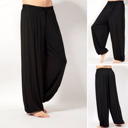 New Arrival Men Super Soft Yoga Pilates Pants Loose Casual Harem Solid Colour Lounge Pants X0615