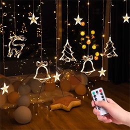 3.5M 220V LED Moon Star Lamp Christmas Garland String lights Fairy Curtain light Outdoor For Holiday Wedding Party Decoration 211122