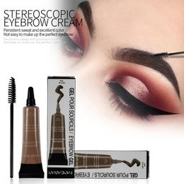 Handaiyan 6 Color Eyebrow Gel Pore Sourcils Waterproof Non-smoothing Natural Easy to Wear Makeup Eye Brow Enhancers