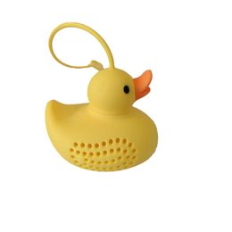 Little Yellow Duck Silicone Tea Infuser Strainers Philtre Yellow blue red Colour random transmission free shipping