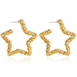 Fashion Star Sequins Gold Drop Earrings For Women Geometric Star Heart Circle Earring Vintage Female Jewellery 2020 Brincos