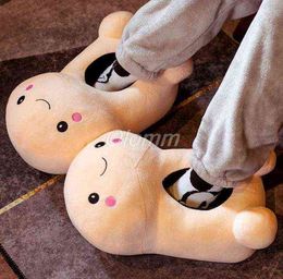 Winter Slippers Women Creative Fun Penis Home Slippers Warm Spring Funny Women Shoes Unicornio Shoes Woman Unicorn Slippers H1122