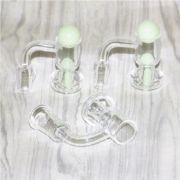 2PCS Smoking Accessories Terp Slurper Quartz Banger Nails With Glass Beads Pearls Marble Pill For Water Bong Dab Rigs