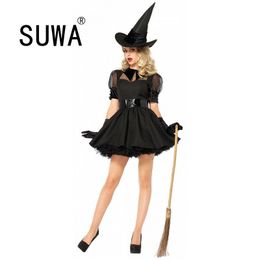 Cosplay Witch Vintage Casual Sundress Female Beach Dresses Woman Party Night Club Sexy Mini A-line Dress Fashion Streetwear 210525