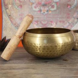 The Tibetan Buddhist chanting supplies wholesale bowl Nepal handmade Buddha bowls meditation copper chime 211108