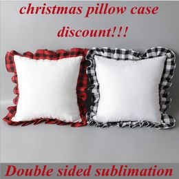 discount!!!sublimation Pillow Case blank pillow cover good christmas gift hot transfer printing DIY Personalised gifts Classic lattice 52*52cm