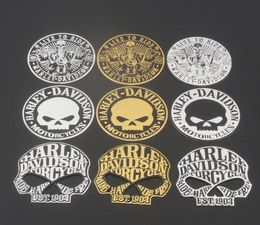 Car Styling 9 cm 3D Metal Skull Car Sticker Car Motorcycle Emblem Badge Decals Sticker Personalized Skull Logo Sticker