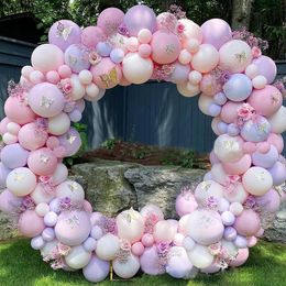 pink balloon garland Canada - Party Decoration Pink Purple Balloon Arch Butterfly Garland Wedding Valentine's Day Stand Birthday Decor