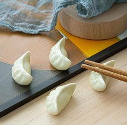 Ceramic Dumplings Chopstick Holder Set Support Fork Coffee Spoon Creative Dinnerware Stand Kithchen Tools SN2796