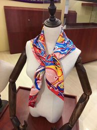 2020 arrival autumn spring classic design 90*90 cm Colourful 100% silk twill scarf wrap for women lady girl gift