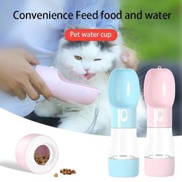 Portable Pet Dog Water Bottle Outdoor Travel Dog Cat Water Feeder Dispenser Drinking Bowl Cup For Puppy Small Large Dog Supplies Y200922