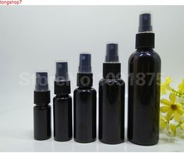 50 pcs 10ml 20ml 30ml 50ml 100 ml black plastic Spray Bottles Black sprayer Perfume Cosmetic Containers Dark Colorhigh quatity