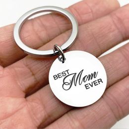 stainless steel Jewellery mom ever keychain mother's day gift pendant