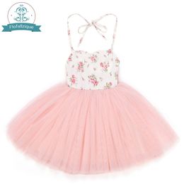 4 Layers Tulle Grils Dresses With Vintage Floral Cute Sweet Summer Party Wedding Special Occasi Princess For Kid Clothes 210303