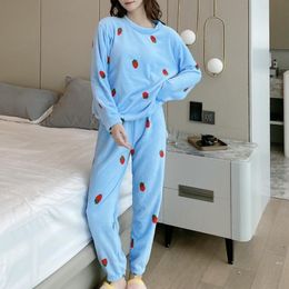 Girl Solid Color Warm Winter Pajamas Cute Cat Hoodie Sleepwear Hot