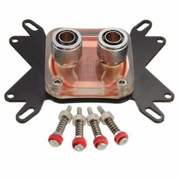 50mm Copper Base CPU Water Cooling Block Waterblock For Intel AMD