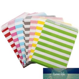 Colourful Candy Bags Stripe Food Greaseproof Paper Candy Buffet Kids Favour Gift Wedding Decoration Birthday Party Supplies
