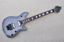 Grey Electric Guitar with 2H Pickups,Rosewood Fretboard,Black Hardware,Offering Customised Services