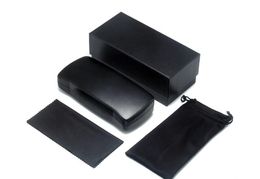 Top Quality Black Sunglasses packages Box with Glasse Clothes bag High Sun Glasses Bla ck Case Eyewear Accessories case