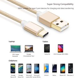 Cell Phone Cables USB 3.1 Type C Data Sync & Charge Cable for Motorola Moto M XT1662 Z Play XT1635-03 XT1650-01 USB-C Charging Cables