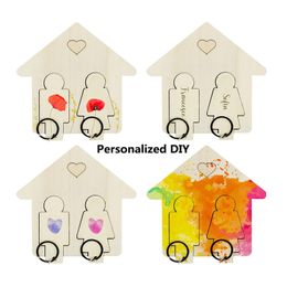 Creative Home Wooden Key Pendant DIY Couple Keys Holder For Wall Hanging Car Keychain Small Gift