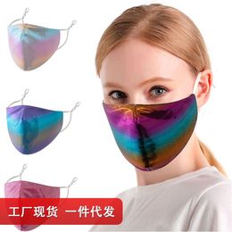 New Colorful Pure Cotton Mask Personalized Fashion Dustproof and Breathable Length Adjustable Washable Cloth NTL8720